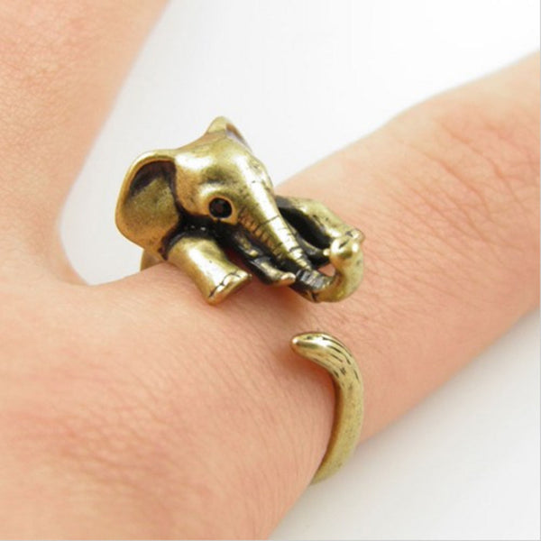 Baby Elephant Wrap Ring